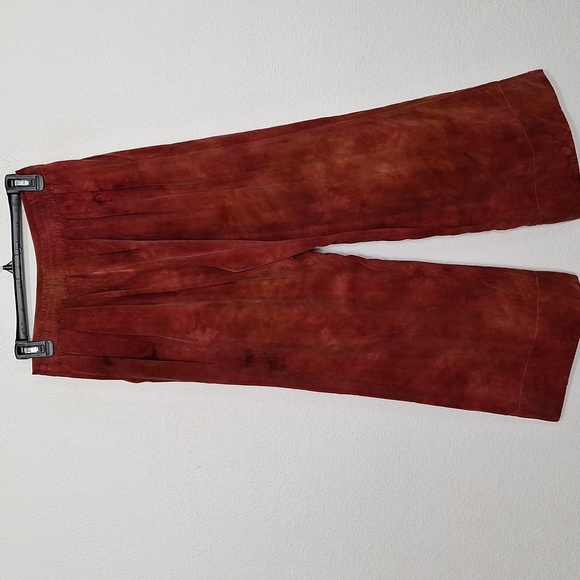 Johnny Was Amanda Bond Bohemian Quiet Luxury Rust Gillian Crop Pants Size S - Picture 6 of 13